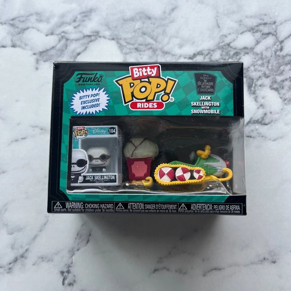 Jack Skellington With Snowmobile Funko Bitty Pop Rides - NIB